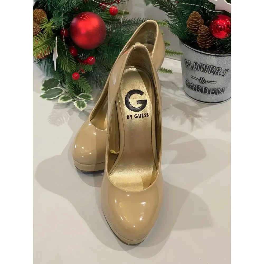 Guess Women's High Heeled Shoes Beige Size 5.5